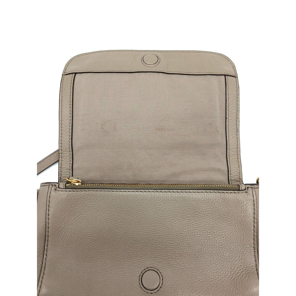 Marc Jacobs Recruit Nomad  Gray-Taupe Pebbled Leather Crossbody Bag-EUC - Picture 3 of 11